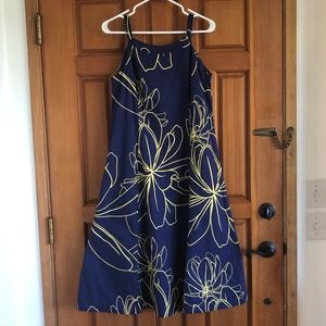 SigZane (Medium) Blue & Yellow Aloha Dress